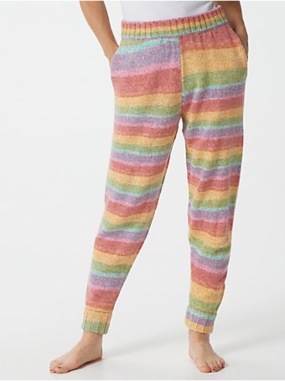 GILI Multicolor Rainbow Stripe WOMENS SIZE L NWOT